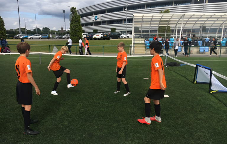 Finales nacionales 3v3 del Reino Unido en los terrenos del Manchester City en 2019.